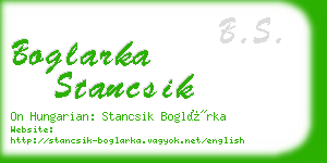 boglarka stancsik business card